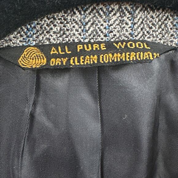 VTG Doncaster Sportcoat 40 Wool 2 Button Academia Busines Career Professor Plaid - Picture 9 of 15